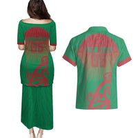 Custom Onehunga High School Couples Matching Puletasi and Hawaiian Shirt Maori Koru Pattern LT05 - Polynesian Pride