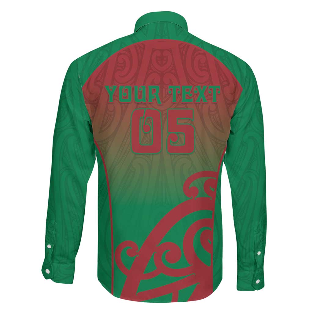 Custom Onehunga High School Family Matching Off Shoulder Short Dress and Hawaiian Shirt Maori Koru Pattern