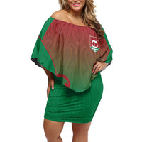 Custom Onehunga High School Family Matching Off Shoulder Short Dress and Hawaiian Shirt Maori Koru Pattern
