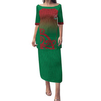 Custom Onehunga High School Family Matching Puletasi and Hawaiian Shirt Maori Koru Pattern LT05 Mom's Dress Green - Polynesian Pride