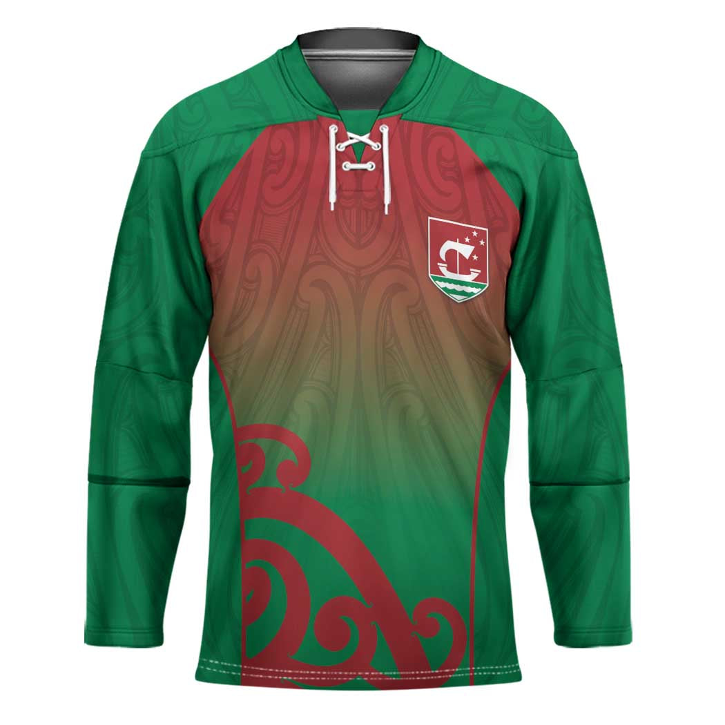 Custom Onehunga High School Hockey Jersey Maori Koru Pattern LT05 Unisex Green - Polynesian Pride