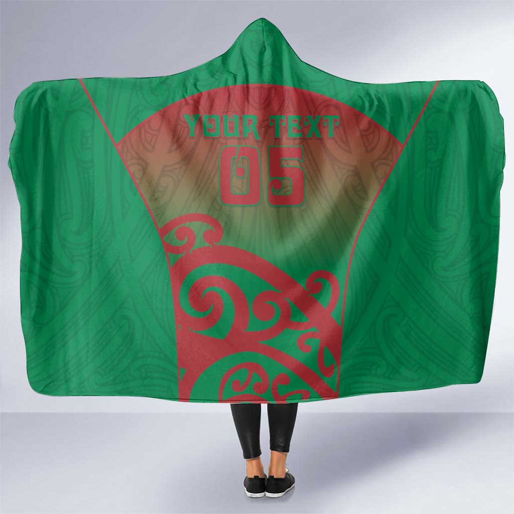 Custom Onehunga High School Hooded Blanket Maori Koru Pattern LT05 One Size Green - Polynesian Pride