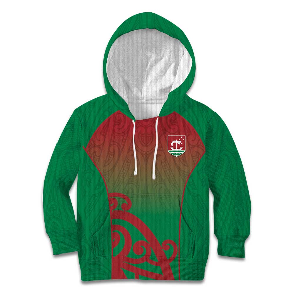 Custom Onehunga High School Kid Hoodie Maori Koru Pattern LT05 Hoodie Green - Polynesian Pride