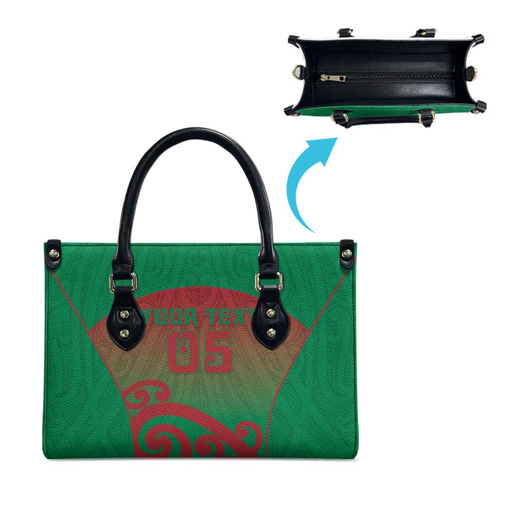 Custom Onehunga High School Leather Bag Maori Koru Pattern LT05 - Polynesian Pride