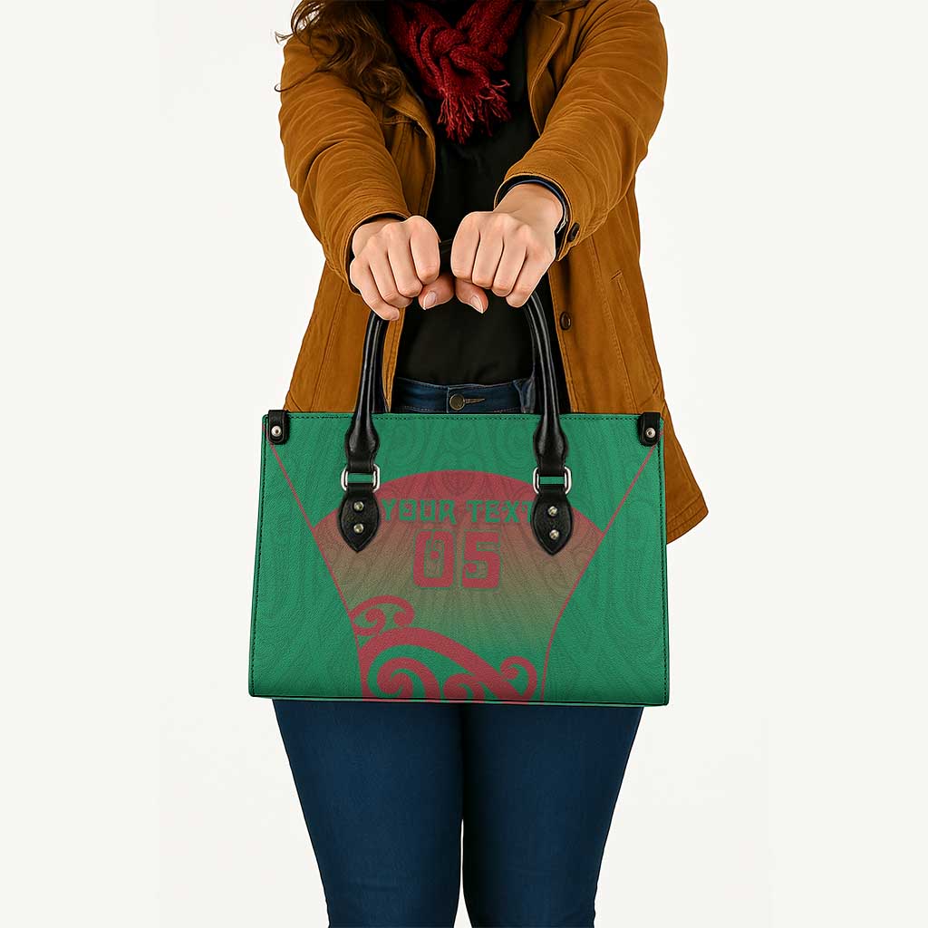 Custom Onehunga High School Leather Bag Maori Koru Pattern LT05 - Polynesian Pride