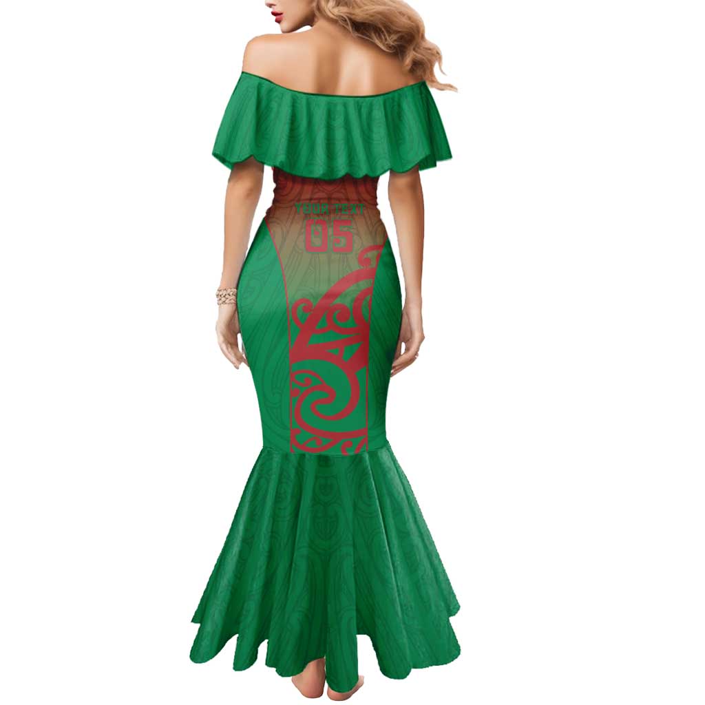 Custom Onehunga High School Mermaid Dress Maori Koru Pattern LT05 - Polynesian Pride