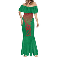 Custom Onehunga High School Mermaid Dress Maori Koru Pattern LT05 - Polynesian Pride
