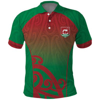 Custom Onehunga High School Polo Shirt Maori Koru Pattern LT05 Green - Polynesian Pride