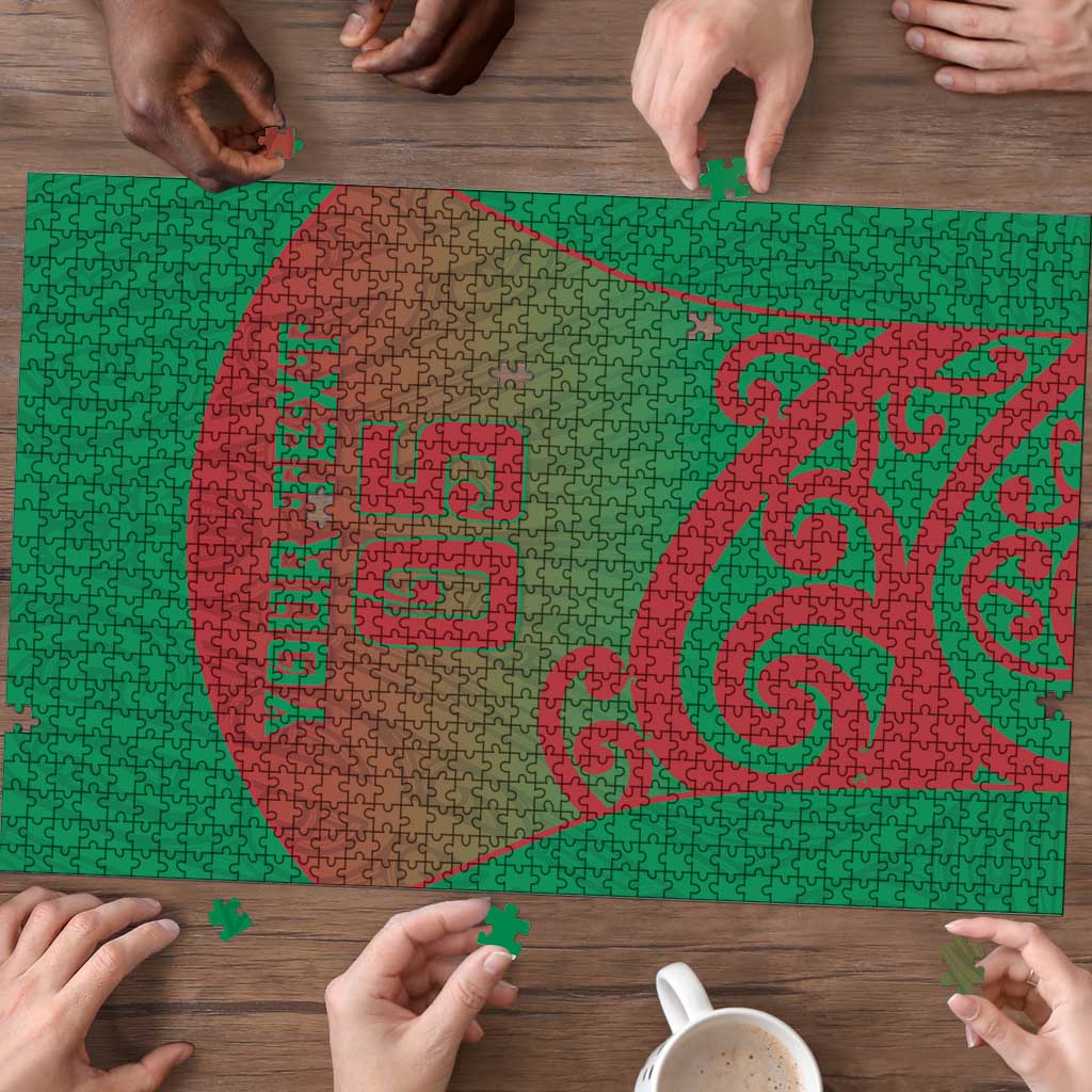 Custom Onehunga High School Puzzle Maori Koru Pattern LT05 - Polynesian Pride