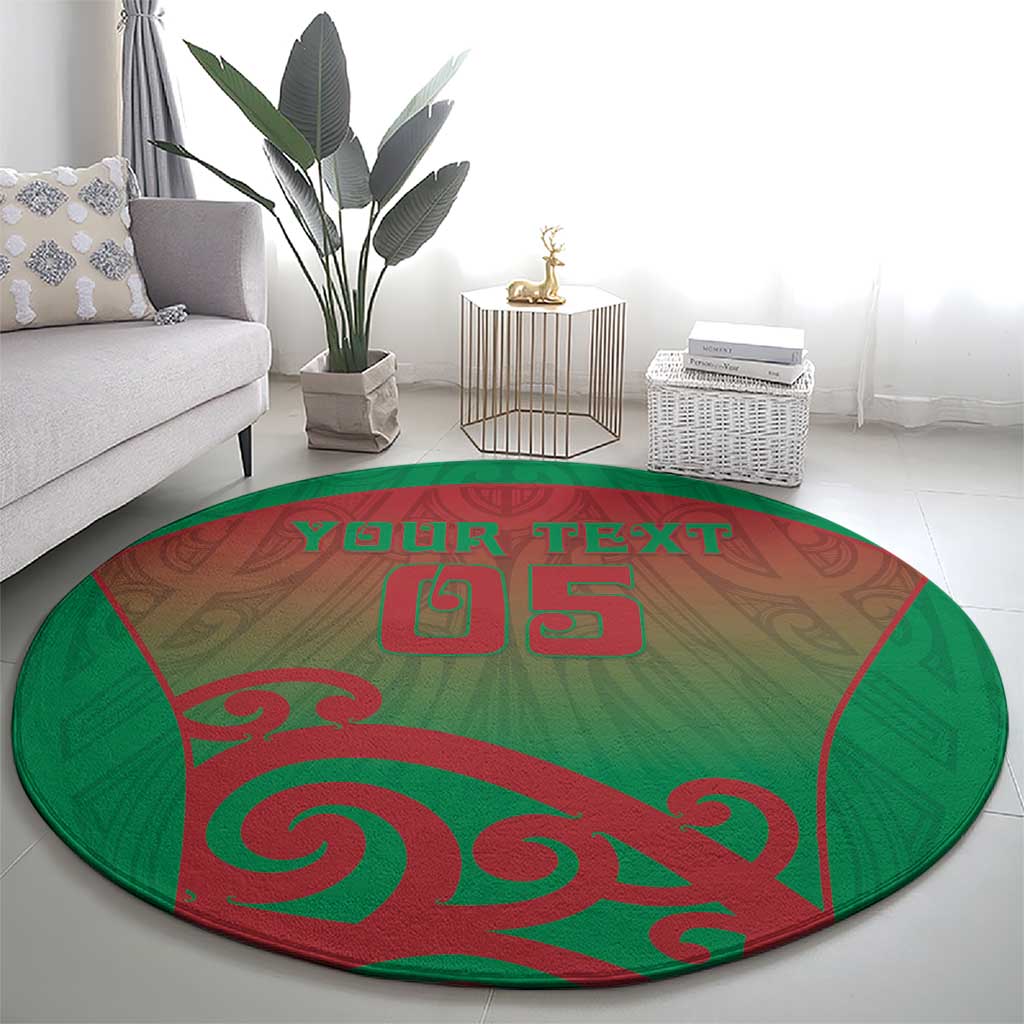 Custom Onehunga High School Round Carpet Maori Koru Pattern LT05 - Polynesian Pride