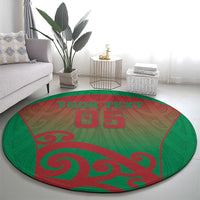 Custom Onehunga High School Round Carpet Maori Koru Pattern LT05 - Polynesian Pride