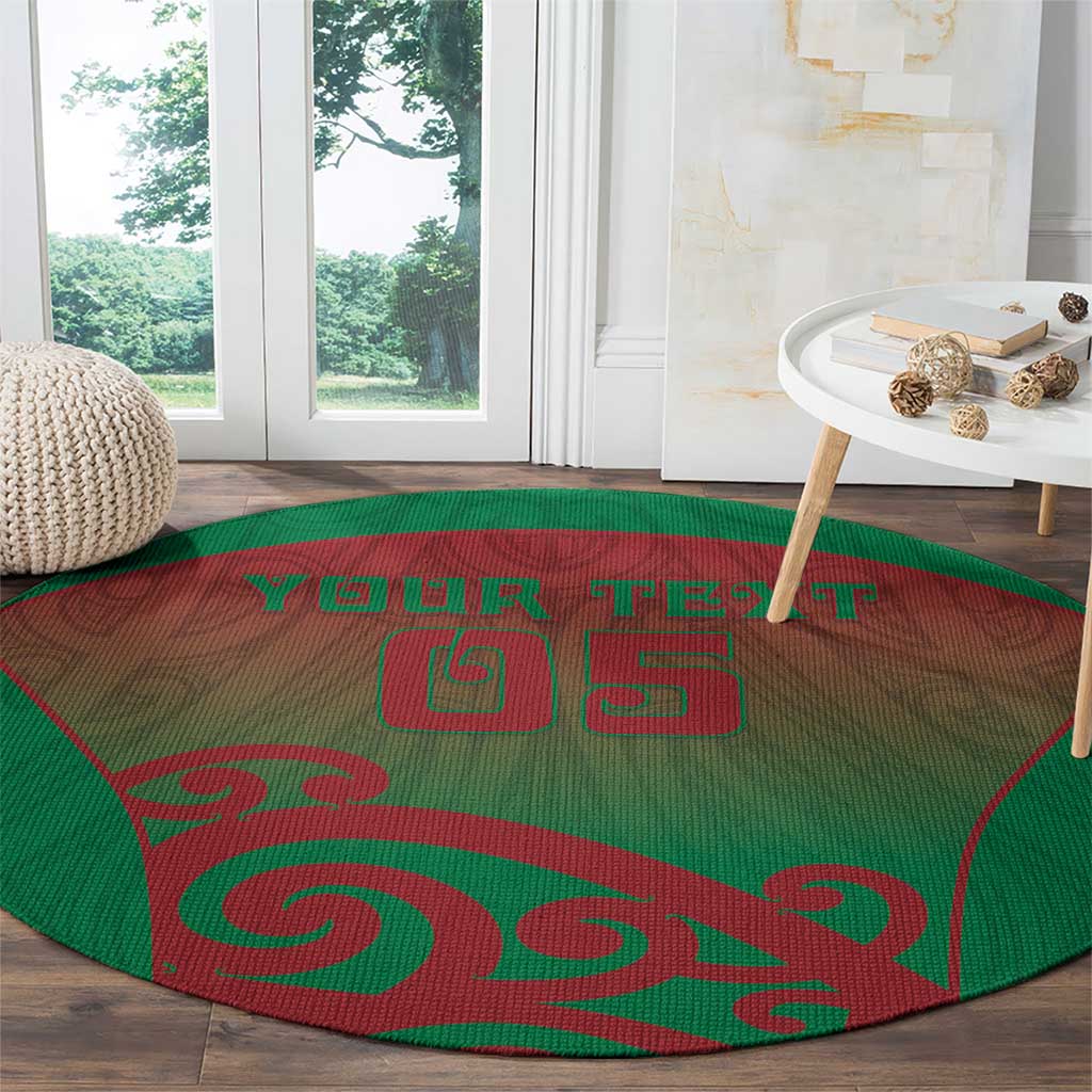Custom Onehunga High School Round Carpet Maori Koru Pattern LT05 - Polynesian Pride