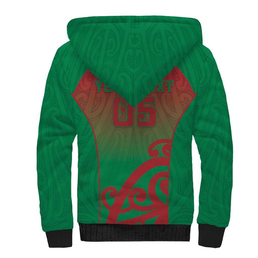 Custom Onehunga High School Sherpa Hoodie Maori Koru Pattern LT05 - Polynesian Pride