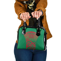 Custom Onehunga High School Shoulder Handbag Maori Koru Pattern LT05 One Size Green - Polynesian Pride