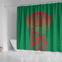 Custom Onehunga High School Shower Curtain Maori Koru Pattern LT05 - Polynesian Pride