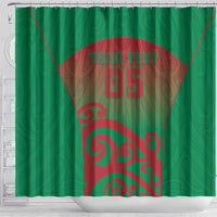 Custom Onehunga High School Shower Curtain Maori Koru Pattern LT05 - Polynesian Pride