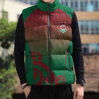Custom Onehunga High School Sleeveless Puffer Jacket Maori Koru Pattern LT05 - Polynesian Pride
