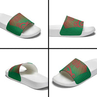 Custom Onehunga High School Slide Sandals Maori Koru Pattern LT05 - Polynesian Pride