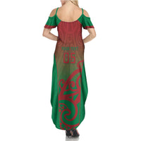 Custom Onehunga High School Summer Maxi Dress Maori Koru Pattern