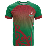 Custom Onehunga High School T Shirt Maori Koru Pattern LT05 Green - Polynesian Pride