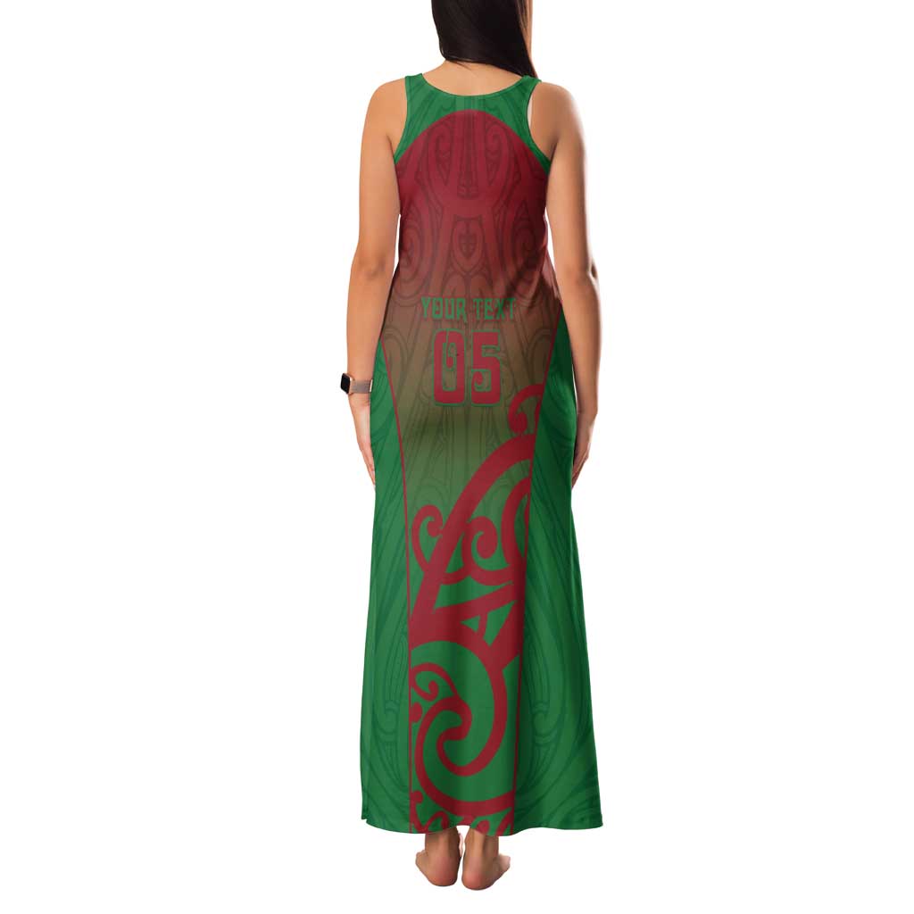 Custom Onehunga High School Tank Maxi Dress Maori Koru Pattern LT05 - Polynesian Pride