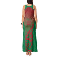 Custom Onehunga High School Tank Maxi Dress Maori Koru Pattern LT05 - Polynesian Pride