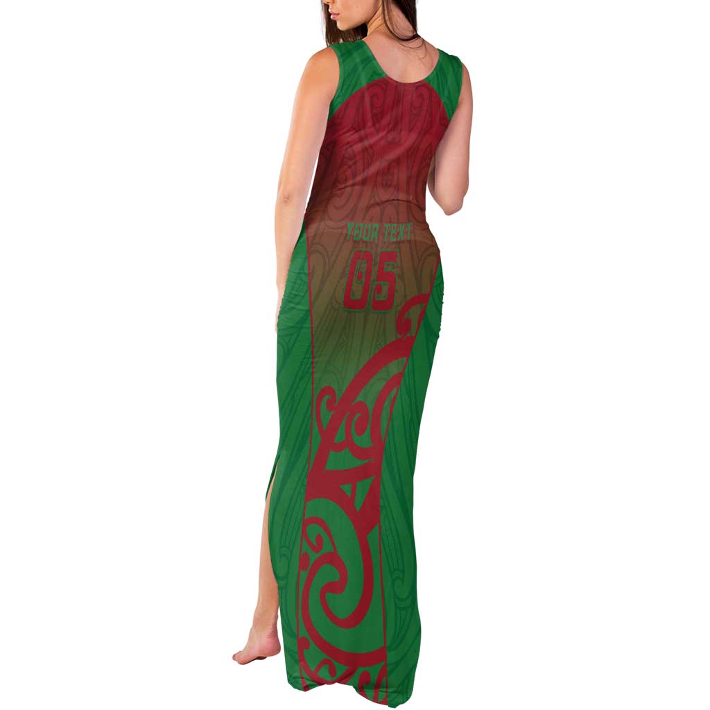 Custom Onehunga High School Tank Maxi Dress Maori Koru Pattern LT05 - Polynesian Pride