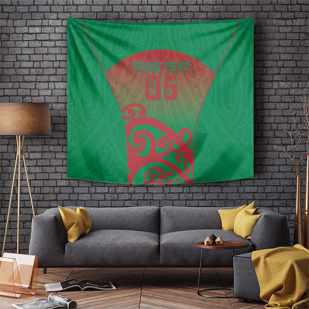 Custom Onehunga High School Tapestry Maori Koru Pattern LT05 Green - Polynesian Pride