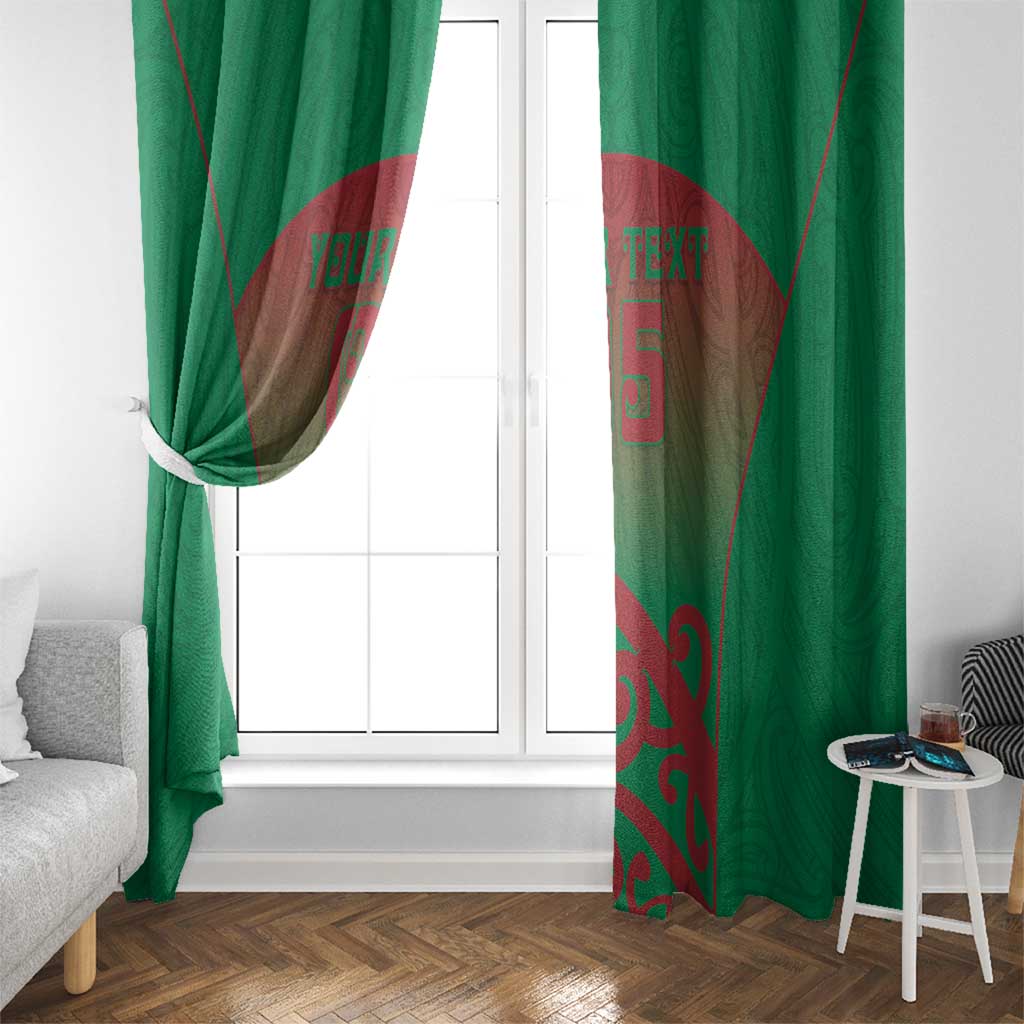 Custom Onehunga High School Window Curtain Maori Koru Pattern LT05 - Polynesian Pride