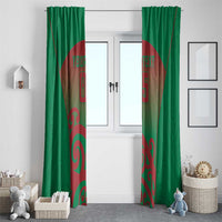 Custom Onehunga High School Window Curtain Maori Koru Pattern LT05 - Polynesian Pride