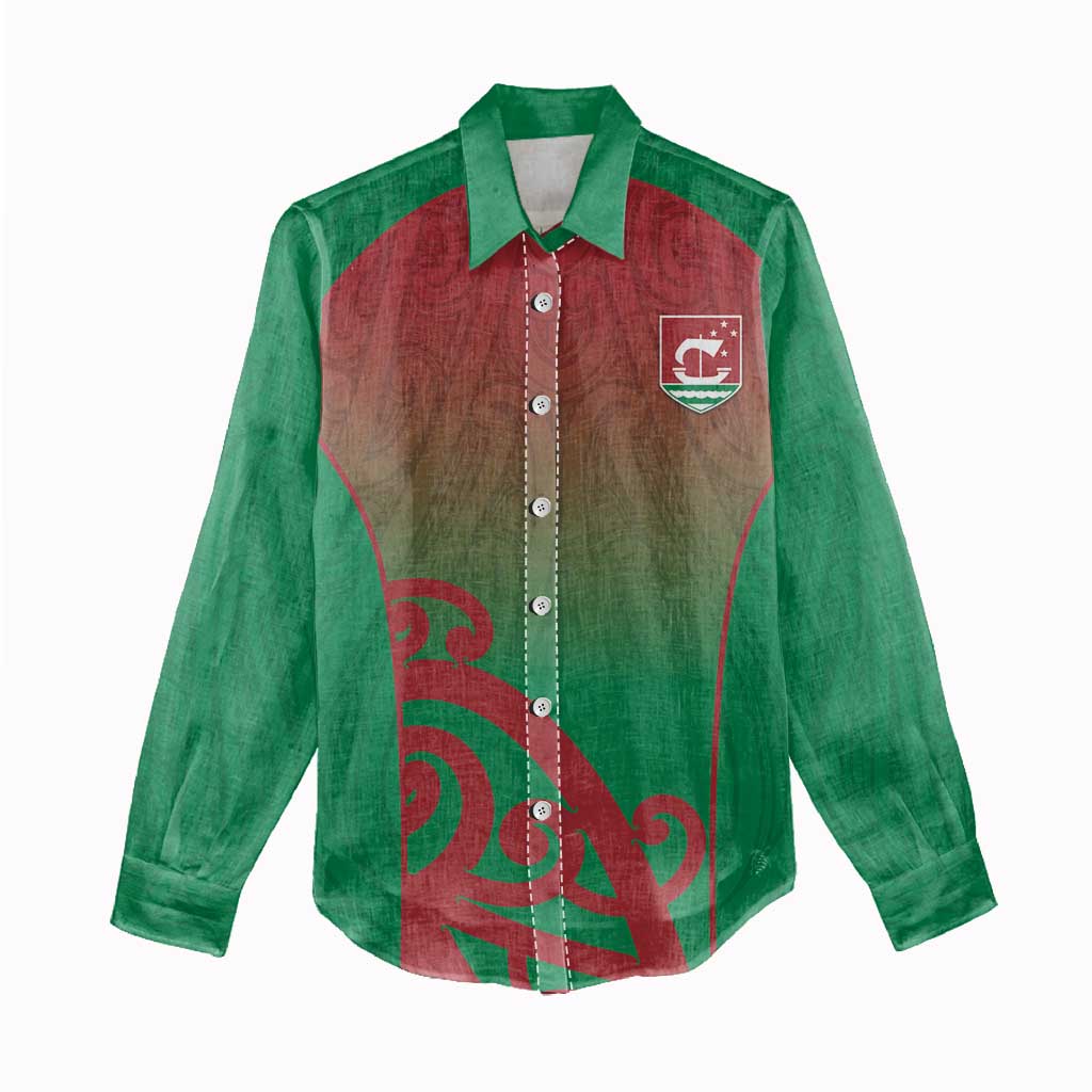 Custom Onehunga High School Women Casual Shirt Maori Koru Pattern LT05 - Polynesian Pride
