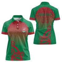Custom Onehunga High School Women Polo Shirt Maori Koru Pattern LT05 - Polynesian Pride