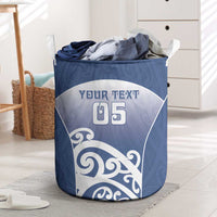 Custom New Zealand Aotea College Laundry Basket Maori Koru Pattern