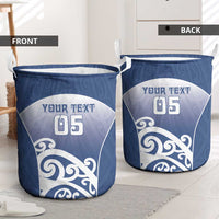 Custom New Zealand Aotea College Laundry Basket Maori Koru Pattern