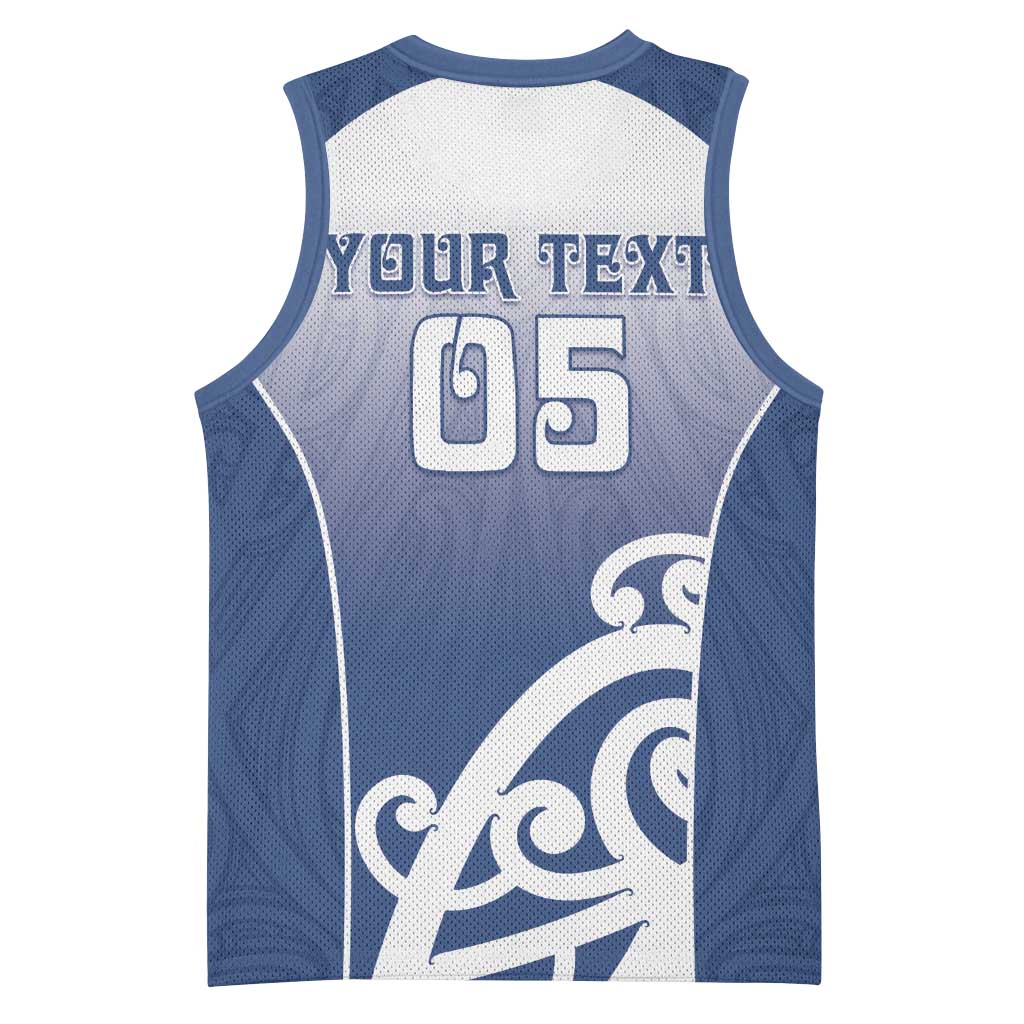 Custom New Zealand Aotea College Basketball Jersey Maori Koru Pattern LT05 - Polynesian Pride