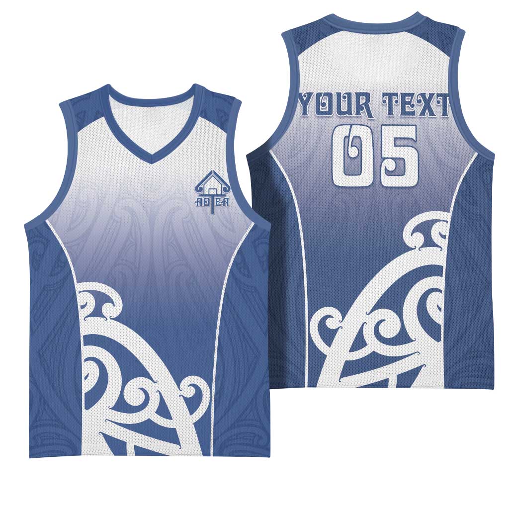 Custom New Zealand Aotea College Basketball Jersey Maori Koru Pattern LT05 - Polynesian Pride