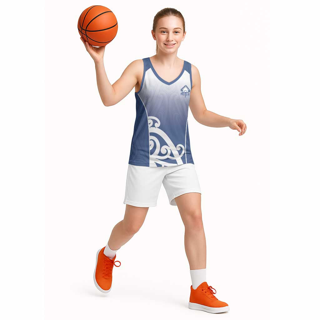 Custom New Zealand Aotea College Basketball Jersey Maori Koru Pattern LT05 - Polynesian Pride