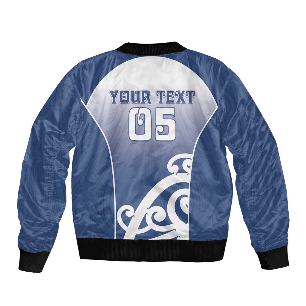 Custom New Zealand Aotea College Bomber Jacket Maori Koru Pattern LT05 - Polynesian Pride