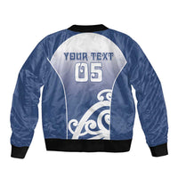 Custom New Zealand Aotea College Bomber Jacket Maori Koru Pattern LT05 - Polynesian Pride