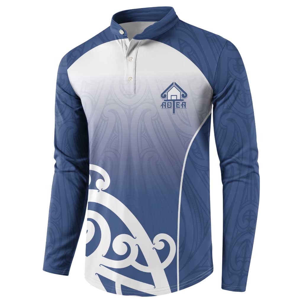 Custom New Zealand Aotea College Button Sweatshirt Maori Koru Pattern LT05 - Polynesian Pride