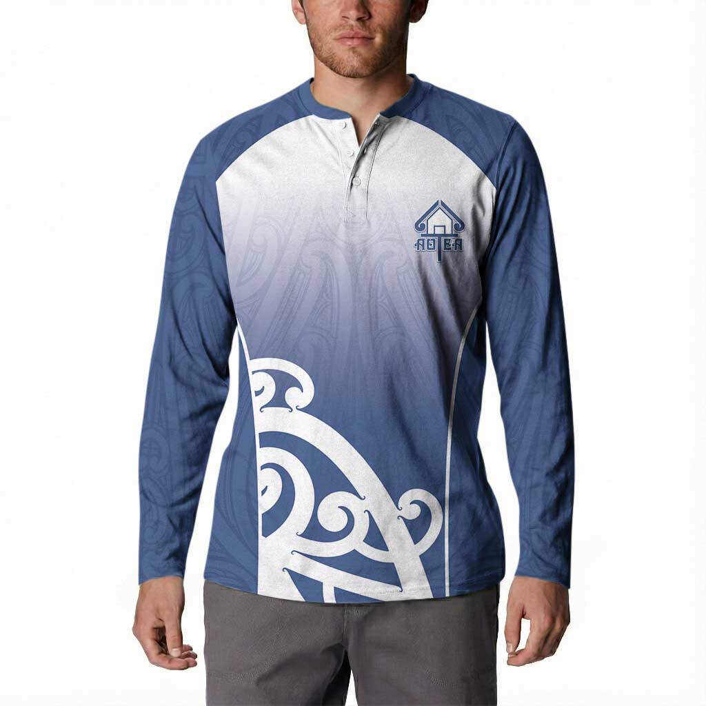 Custom New Zealand Aotea College Button Sweatshirt Maori Koru Pattern LT05 - Polynesian Pride