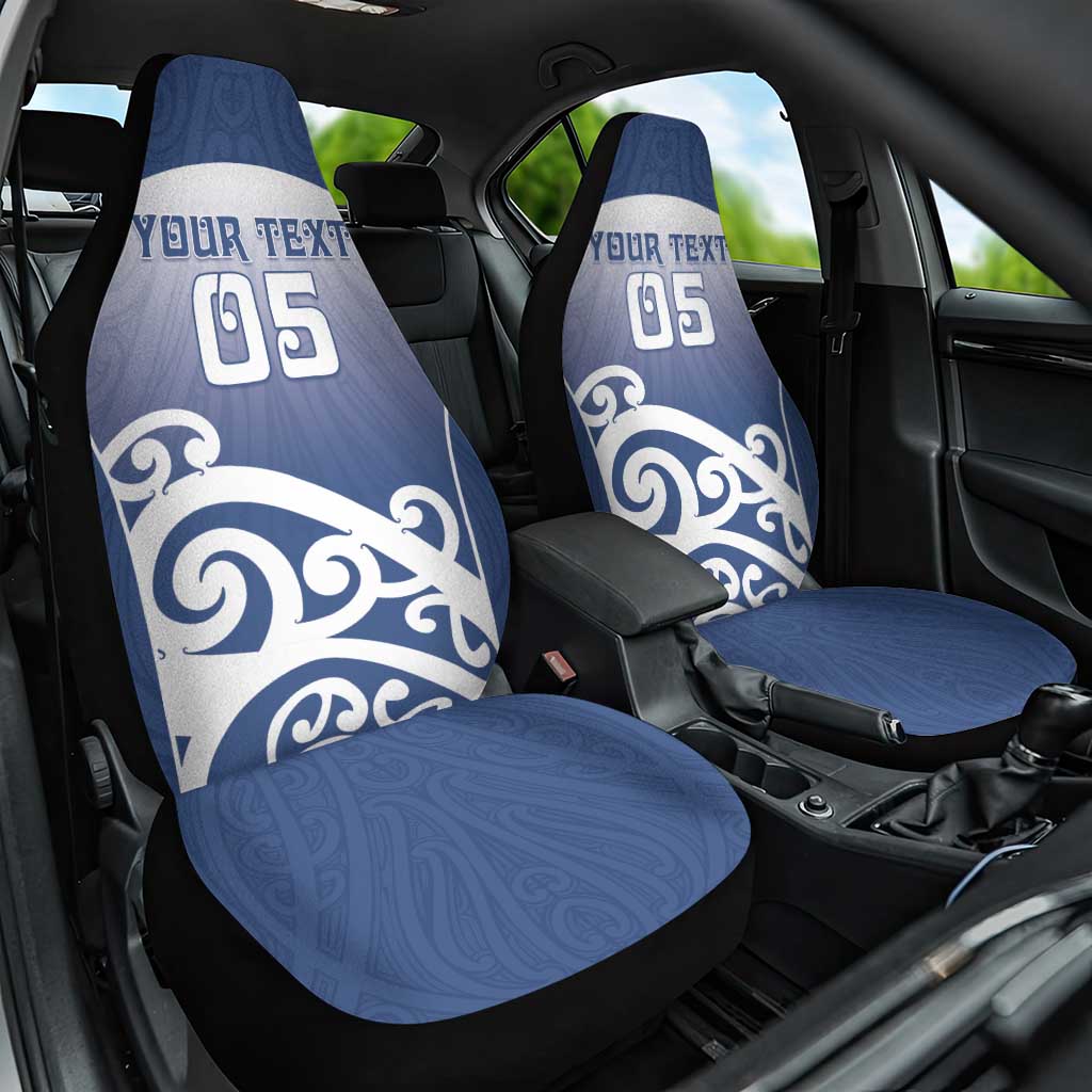 Custom New Zealand Aotea College Car Seat Cover Maori Koru Pattern LT05 One Size Blue - Polynesian Pride