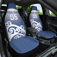 Custom New Zealand Aotea College Car Seat Cover Maori Koru Pattern LT05 One Size Blue - Polynesian Pride
