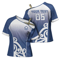 Custom New Zealand Aotea College Cross Shoulder Shirt Maori Koru Pattern LT05 - Polynesian Pride