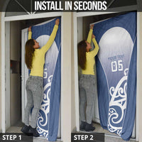 Custom New Zealand Aotea College Door Cover Maori Koru Pattern LT05 - Polynesian Pride