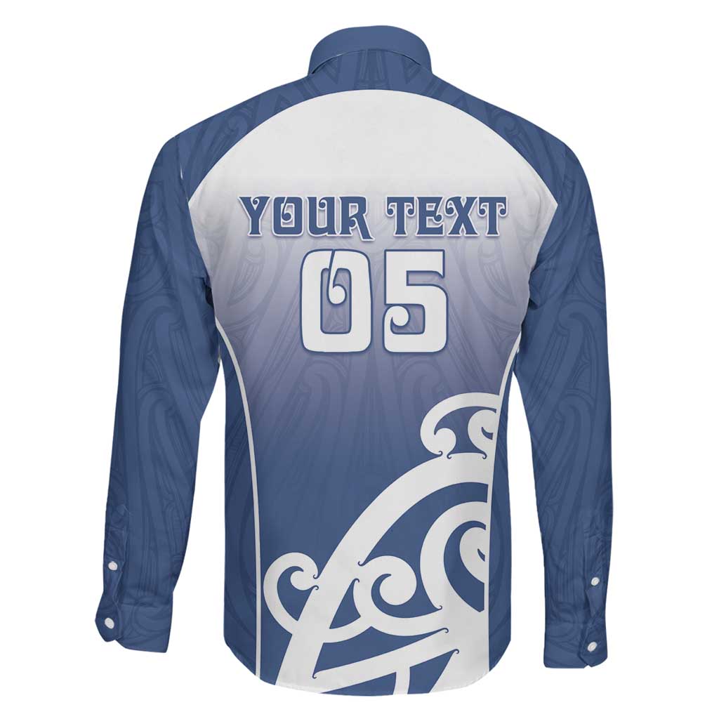 Custom New Zealand Aotea College Family Matching Long Sleeve Bodycon Dress and Hawaiian Shirt Maori Koru Pattern