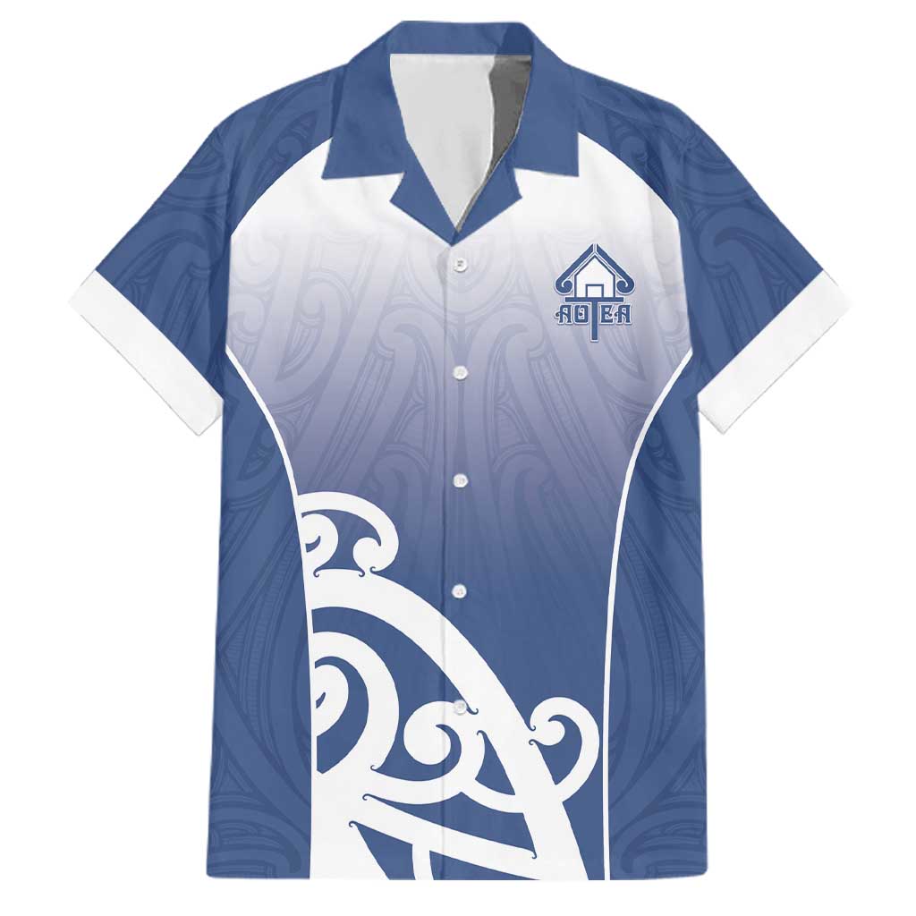 Custom New Zealand Aotea College Family Matching Off The Shoulder Long Sleeve Dress and Hawaiian Shirt Maori Koru Pattern