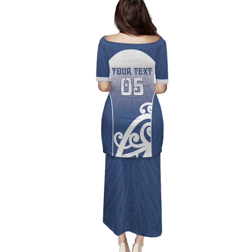 Custom New Zealand Aotea College Family Matching Puletasi and Hawaiian Shirt Maori Koru Pattern