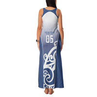 Custom New Zealand Aotea College Family Matching Tank Maxi Dress and Hawaiian Shirt Maori Koru Pattern
