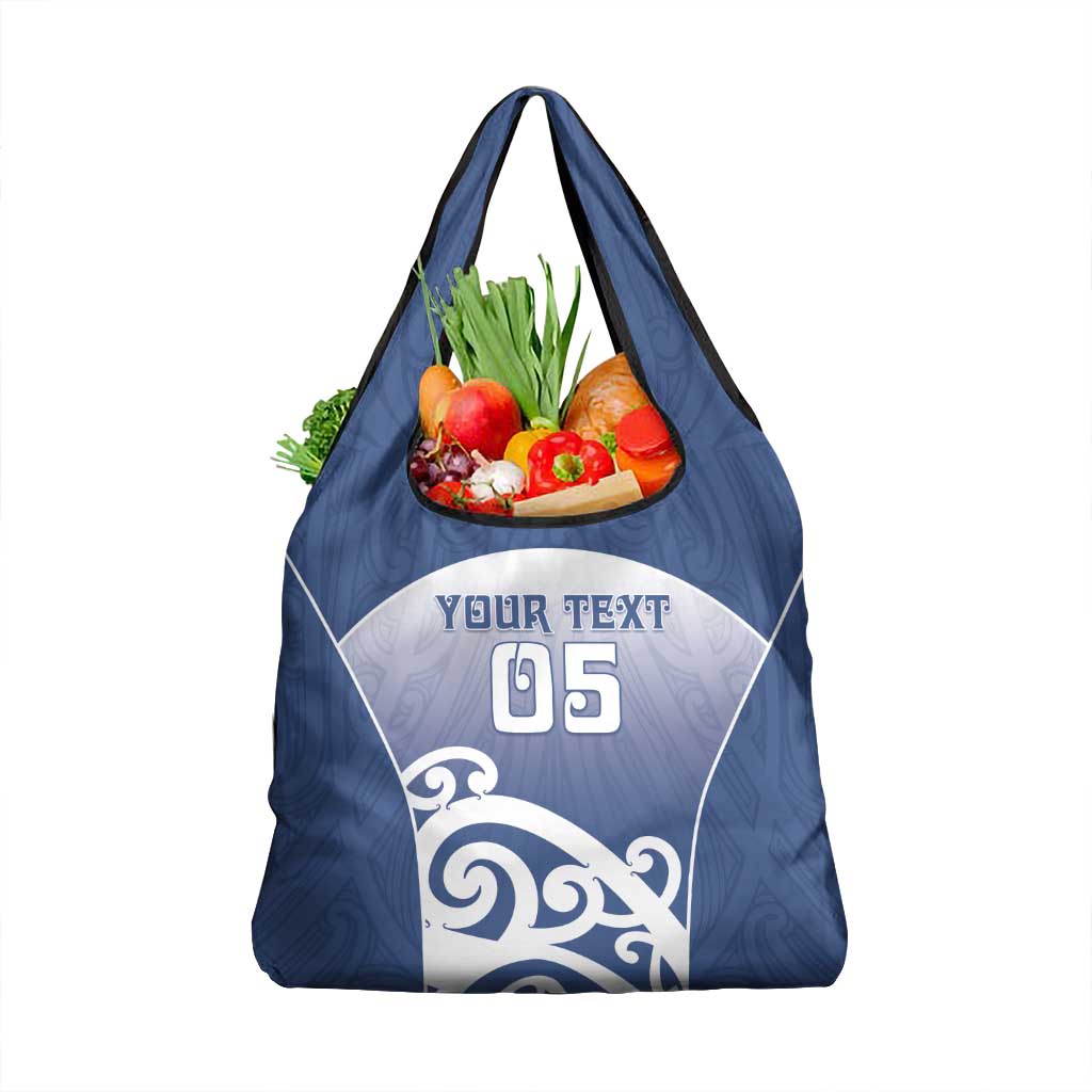 Custom New Zealand Aotea College Grocery Bag Maori Koru Pattern LT05 1-pack One Size Blue - Polynesian Pride
